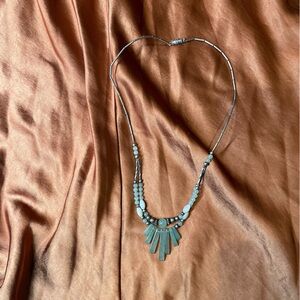Elegant Silver and Blue Necklace